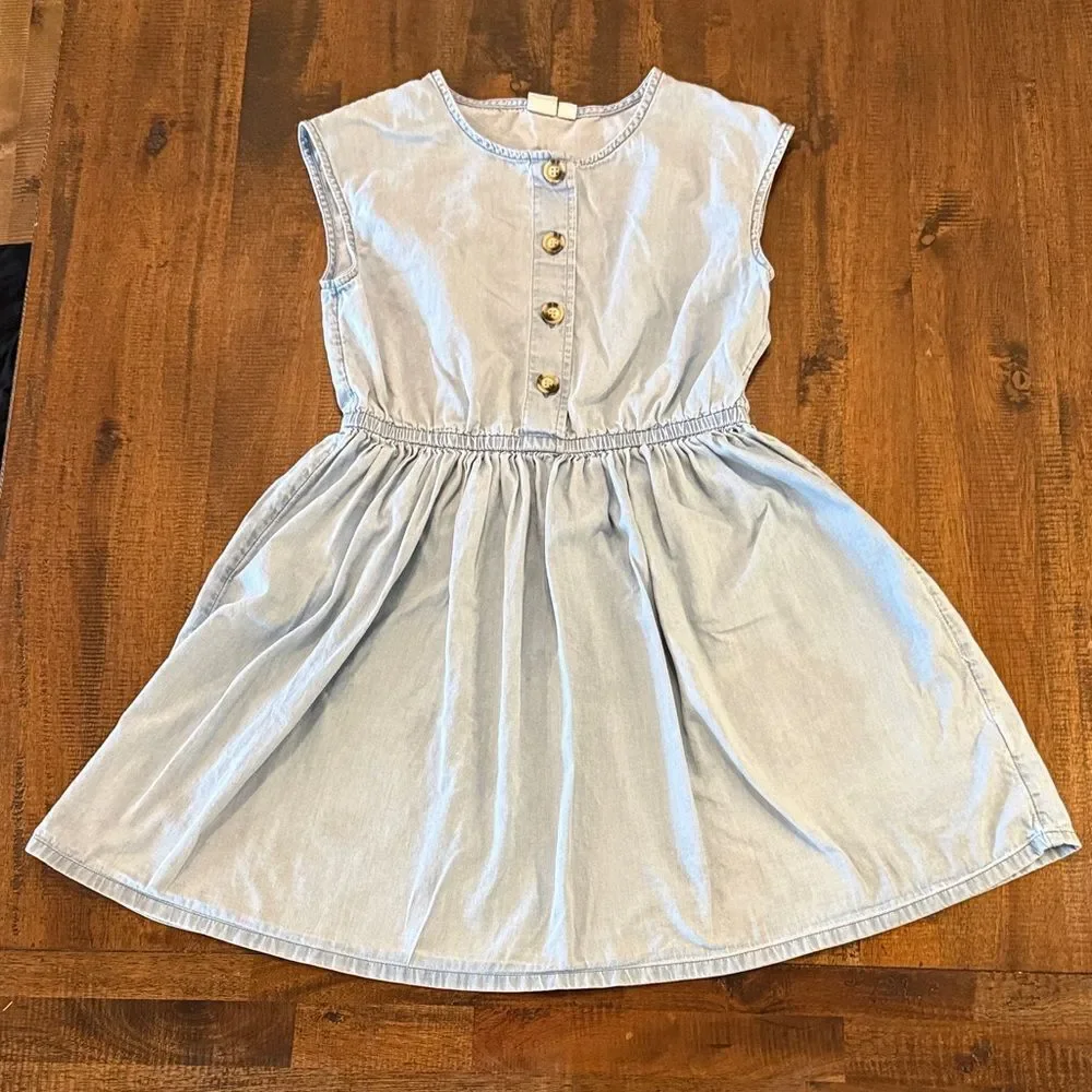 Gap light wash denim Sleeveless Kids Dress